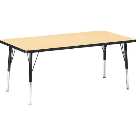Jonti-Craft TABLE, RECTANGLE, 30X60, MP/BK JNT6408JCE011